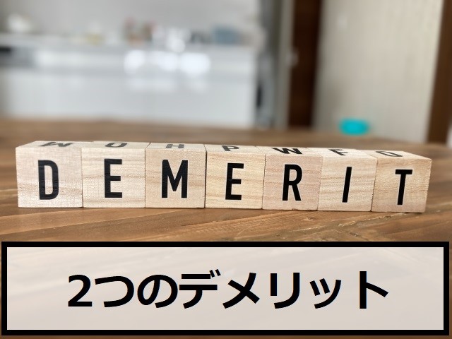 2つのデメリット
